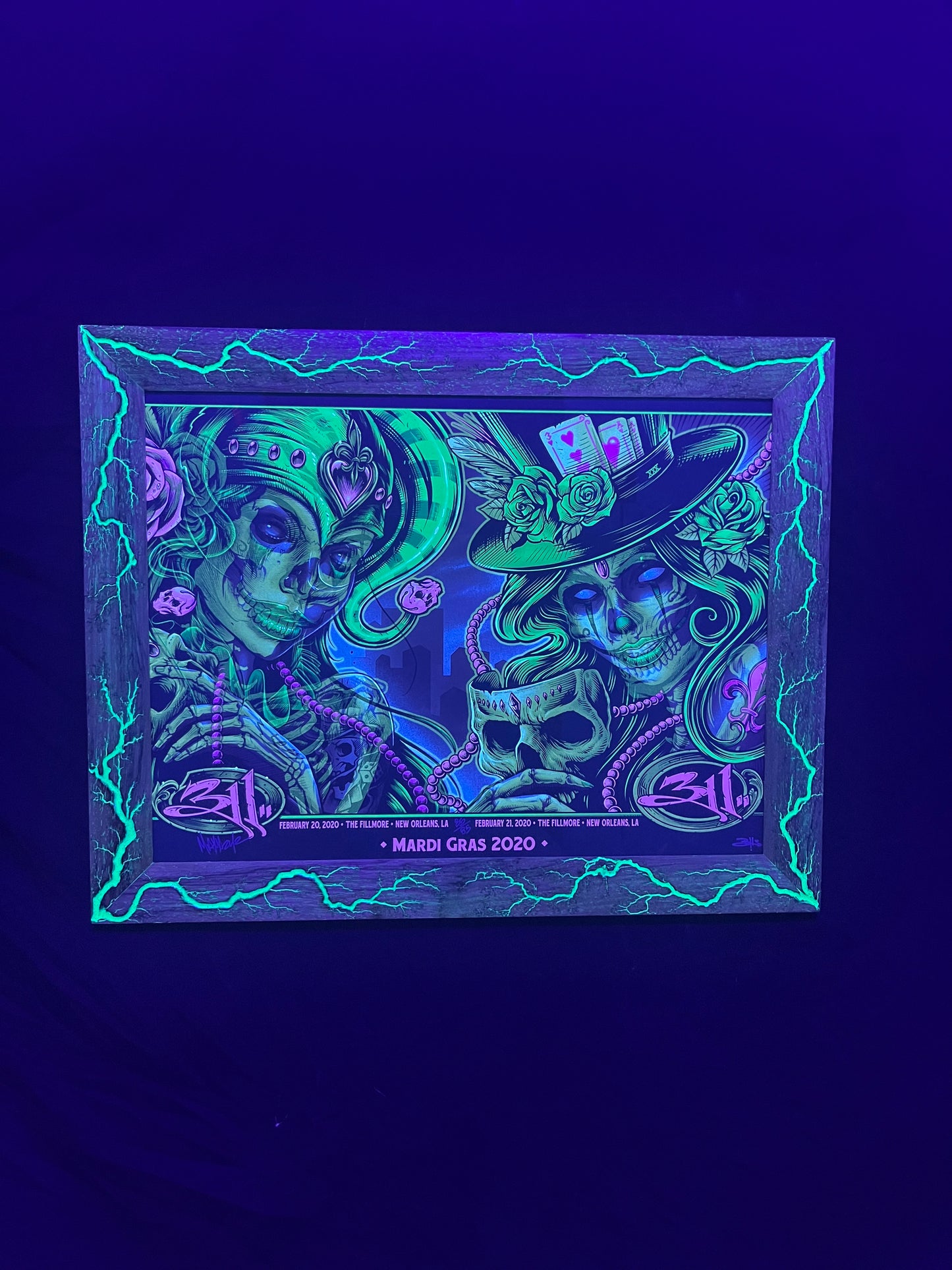 18x24 Green, Black Limba Frame