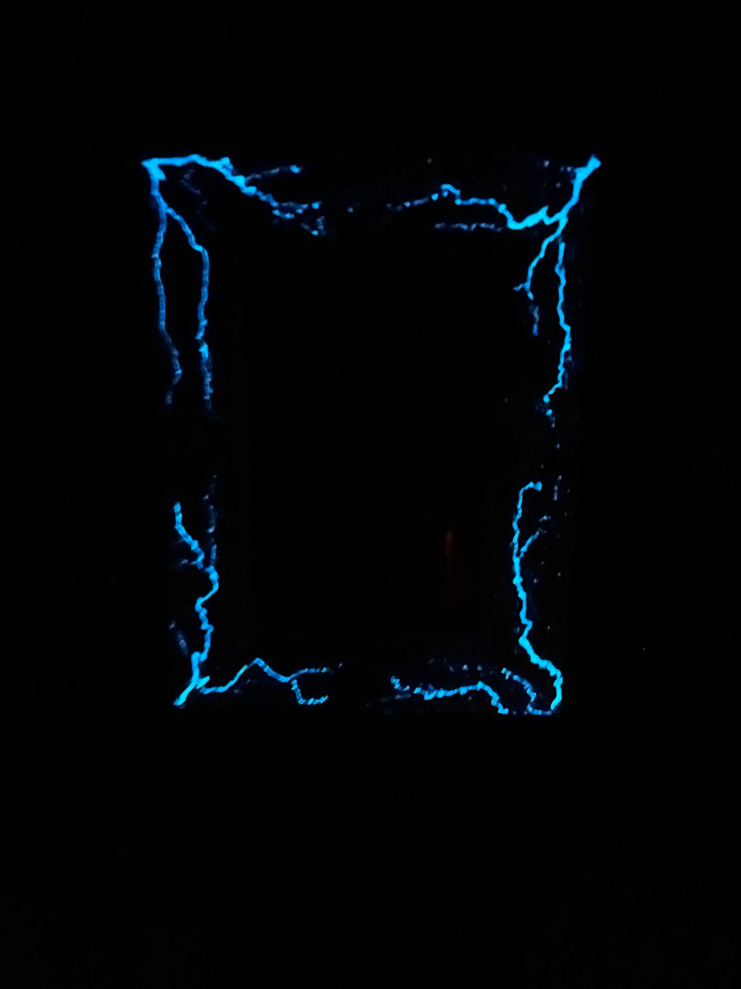 6x9 Framed “Stoned Wars” Ewok print by Emek, in a Blue, White Limba Frame