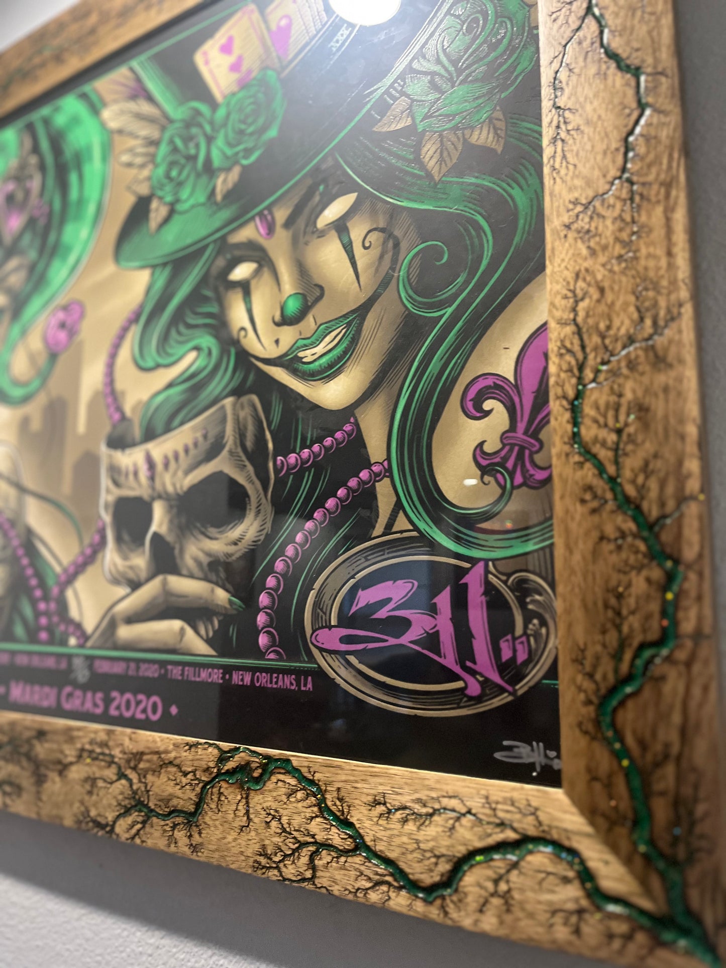 18x24 Green, Black Limba Frame