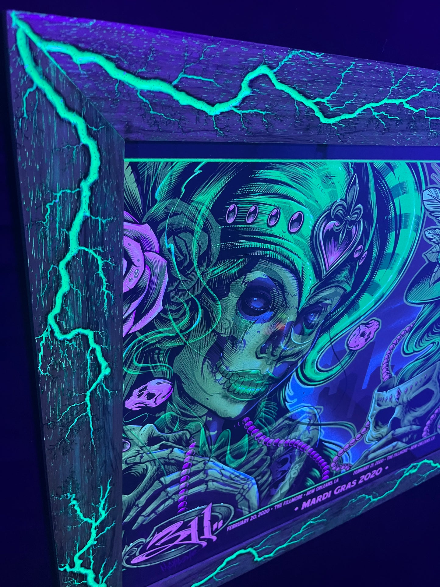 18x24 Green, Black Limba Frame