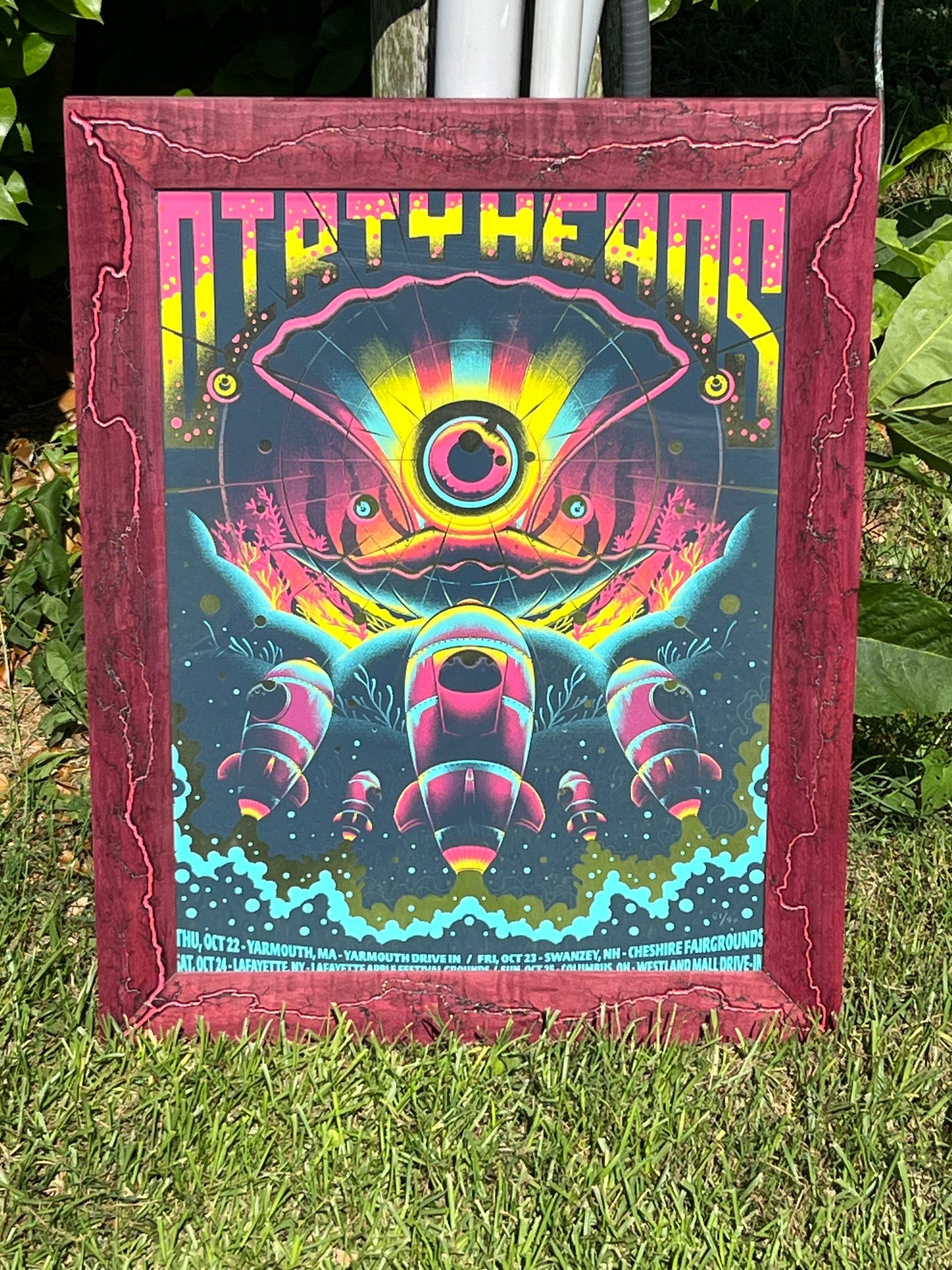 18x24 Purpleheart with a single matching color fill. We’ll contact you for pics of your print.