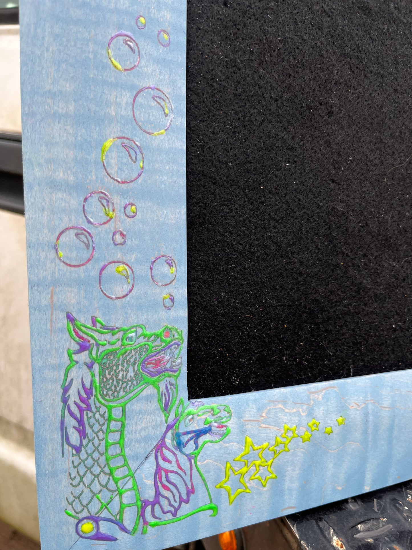 “Carnival of Dragons” 8x12 Pinboard