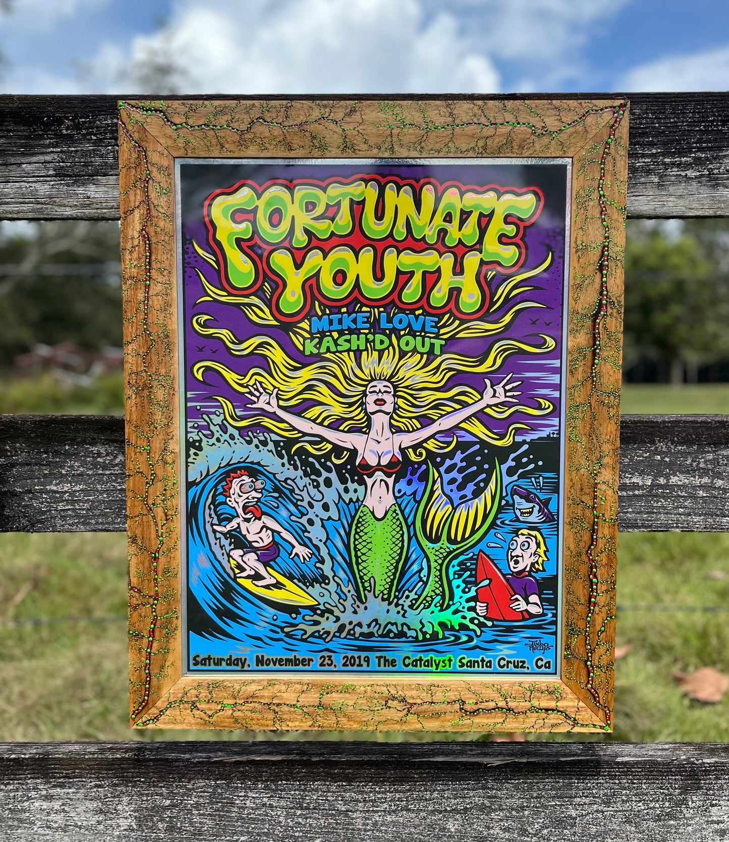 18x24 Dot-tastic Canary wood Frame