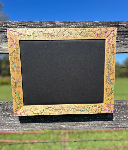 12x18 White Limba Pinboard(black board)pastel rainbow shown