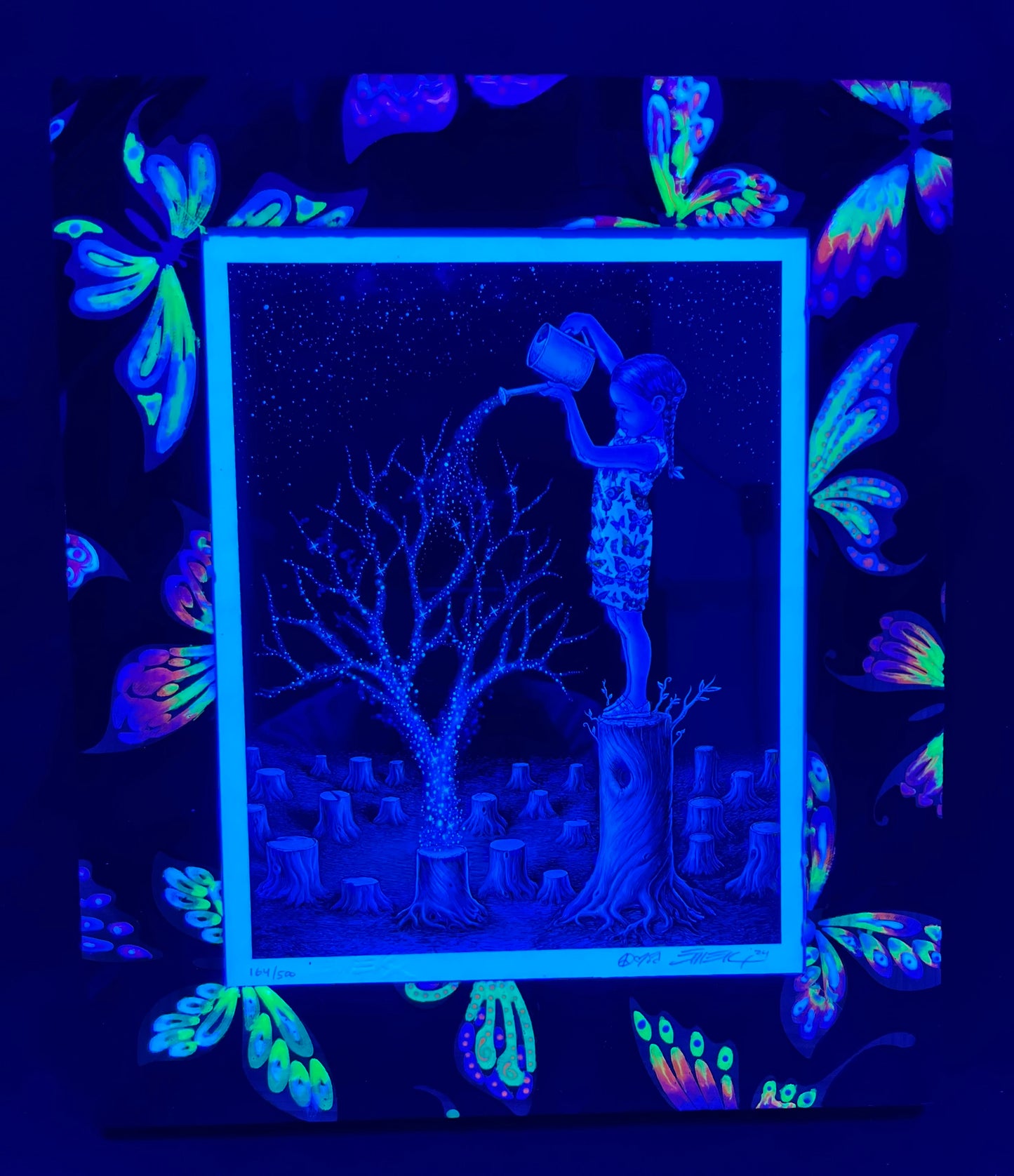 8x10 UV/Glow 🦋 Frame Only ( Made to Order, allow 4-6 Weeks for completion & shipping)6-8 during the Holidays