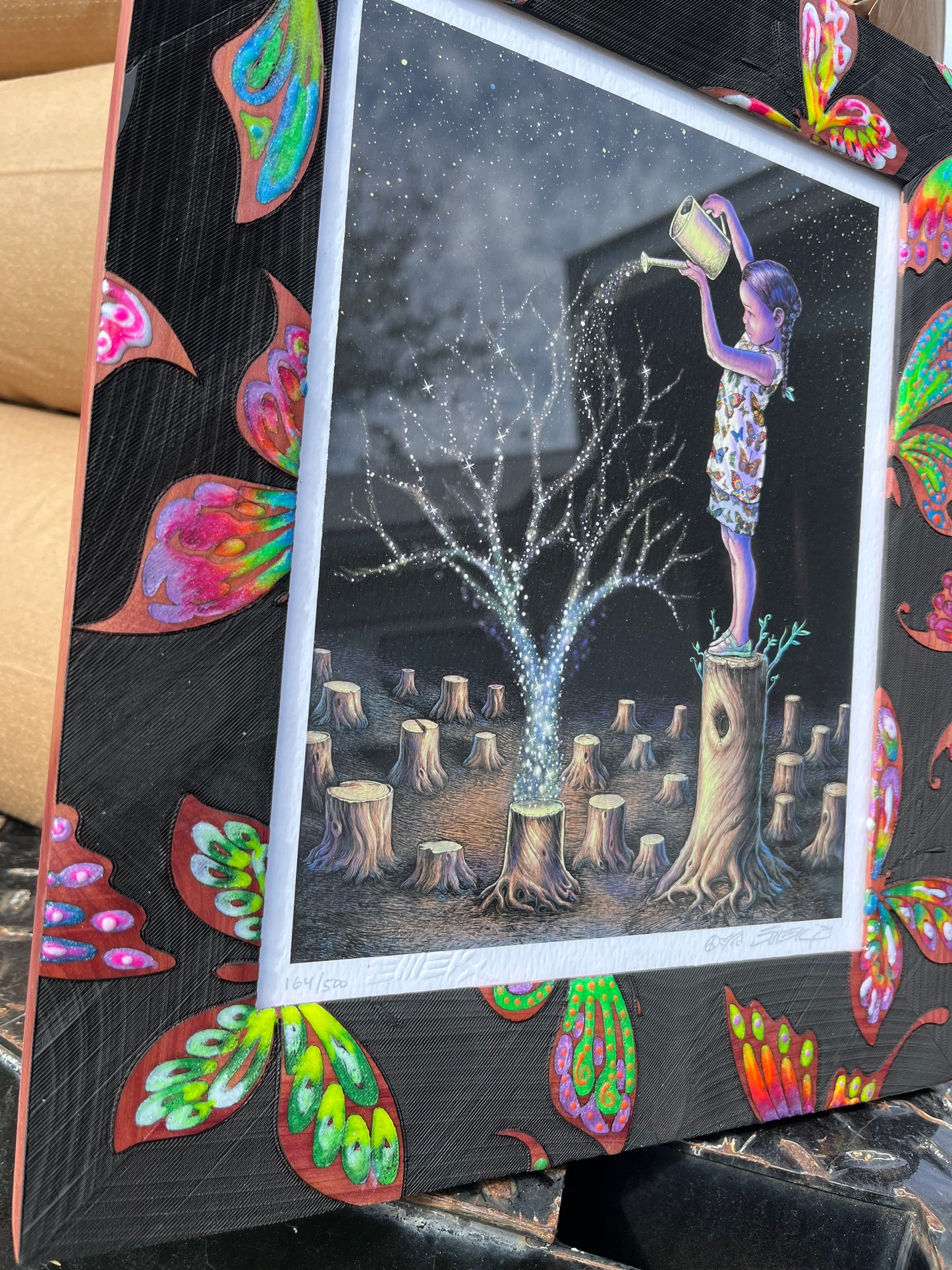 8x10 UV/Glow 🦋 Frame Only ( Made to Order, allow 4-6 Weeks for completion & shipping)6-8 during the Holidays