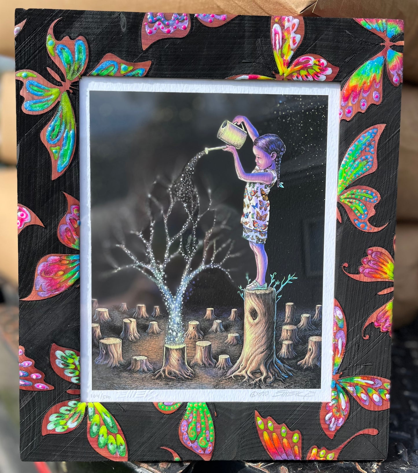 8x10 UV/Glow 🦋 Frame Only ( Made to Order, allow 4-6 Weeks for completion & shipping)6-8 during the Holidays