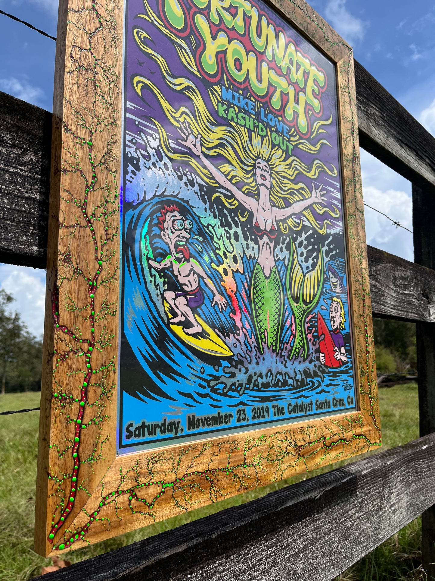 18x24 Dot-tastic Canary wood Frame