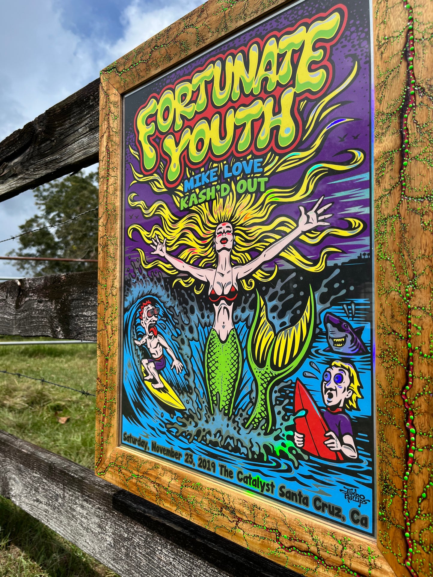 18x24 Dot-tastic Canary wood Frame