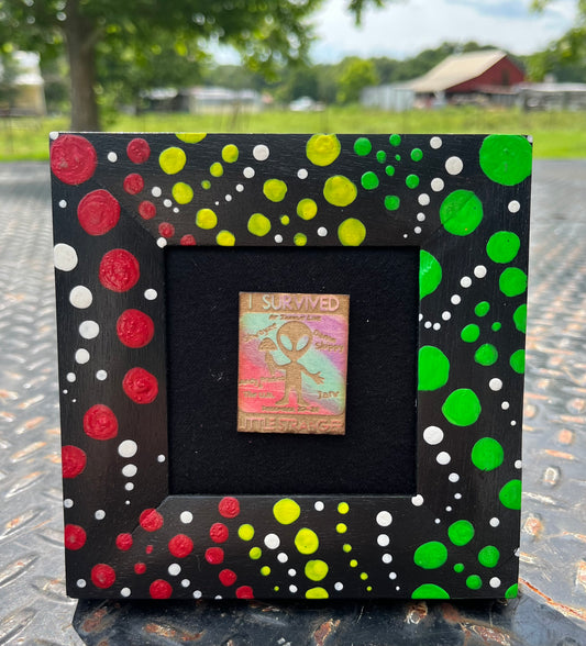 3.5”x3.5” Mini Rasta Dots Pinboard( Pin not included)