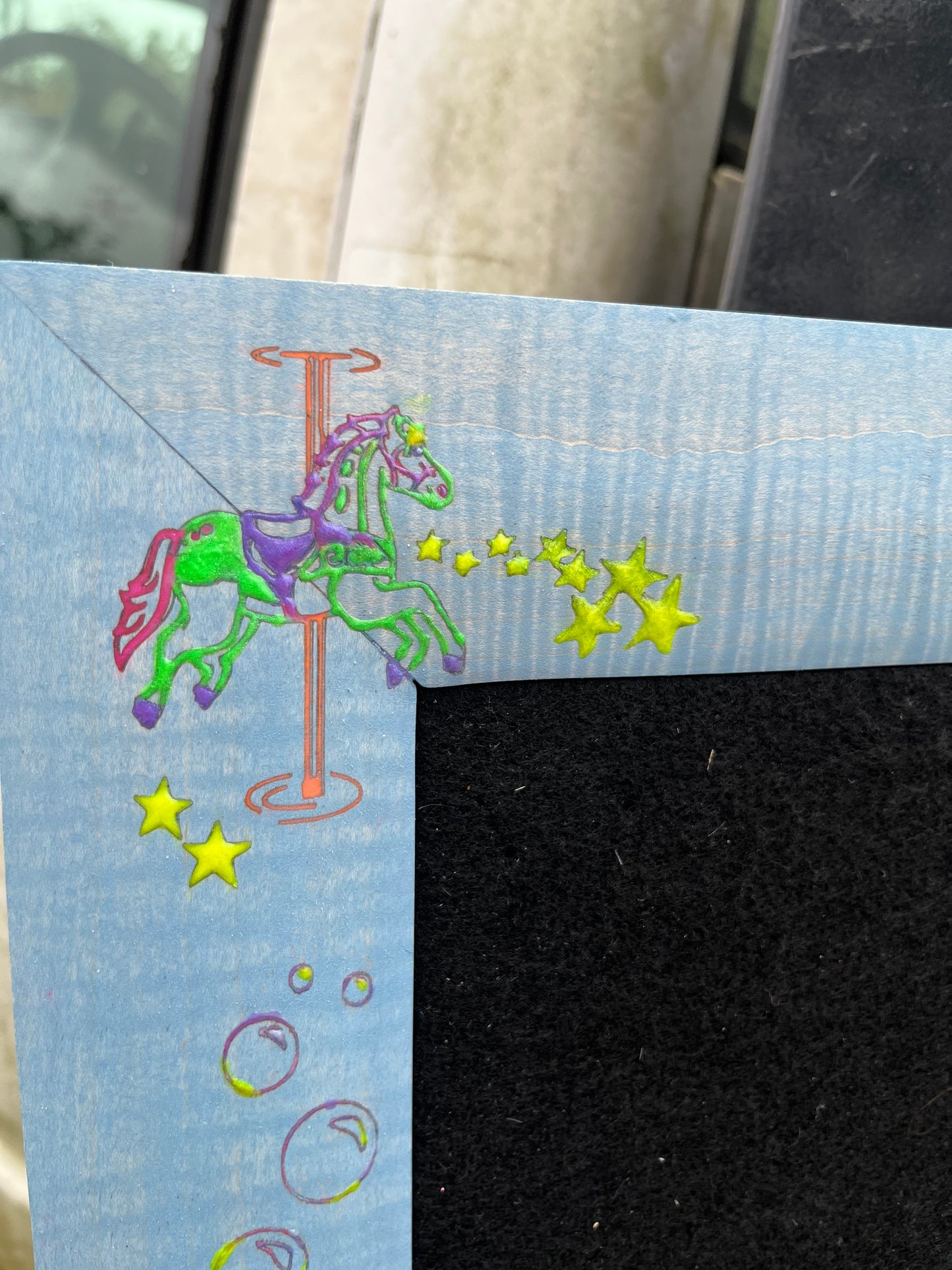 Carousel of Magic 8x12 Pinboard(Art &Design by Jessie Rules)