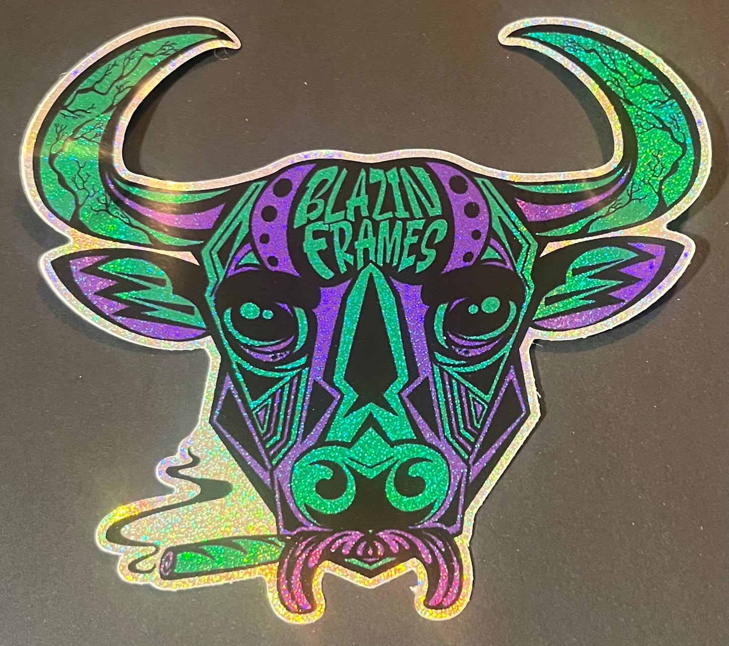 5” Glitter Blazin’ Bull Slap