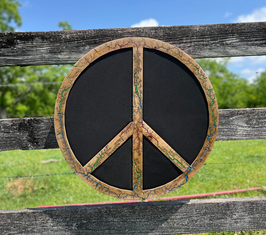 24” Rainbow Maple Peace Pinboard