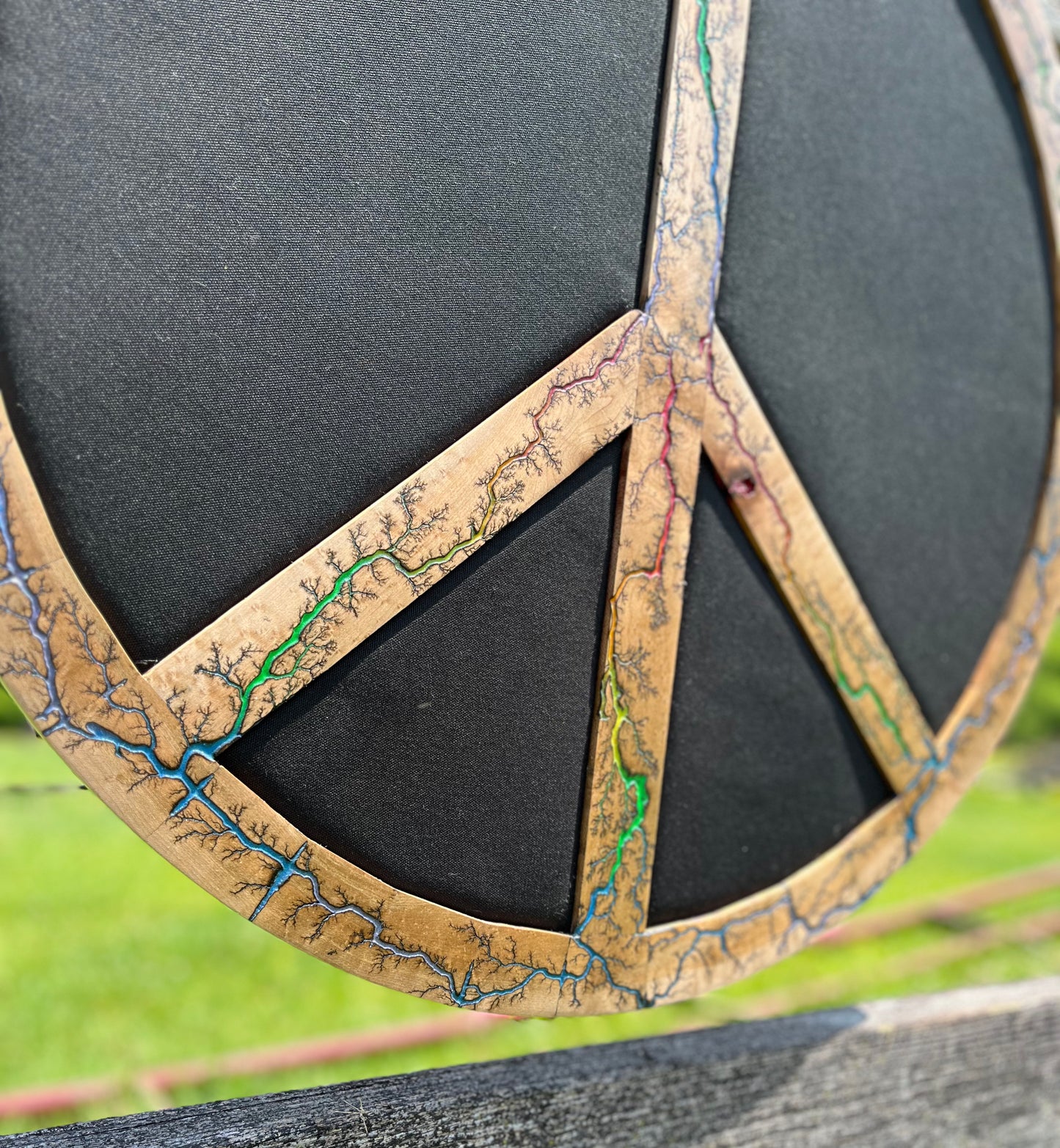 24” Rainbow Maple Peace Pinboard