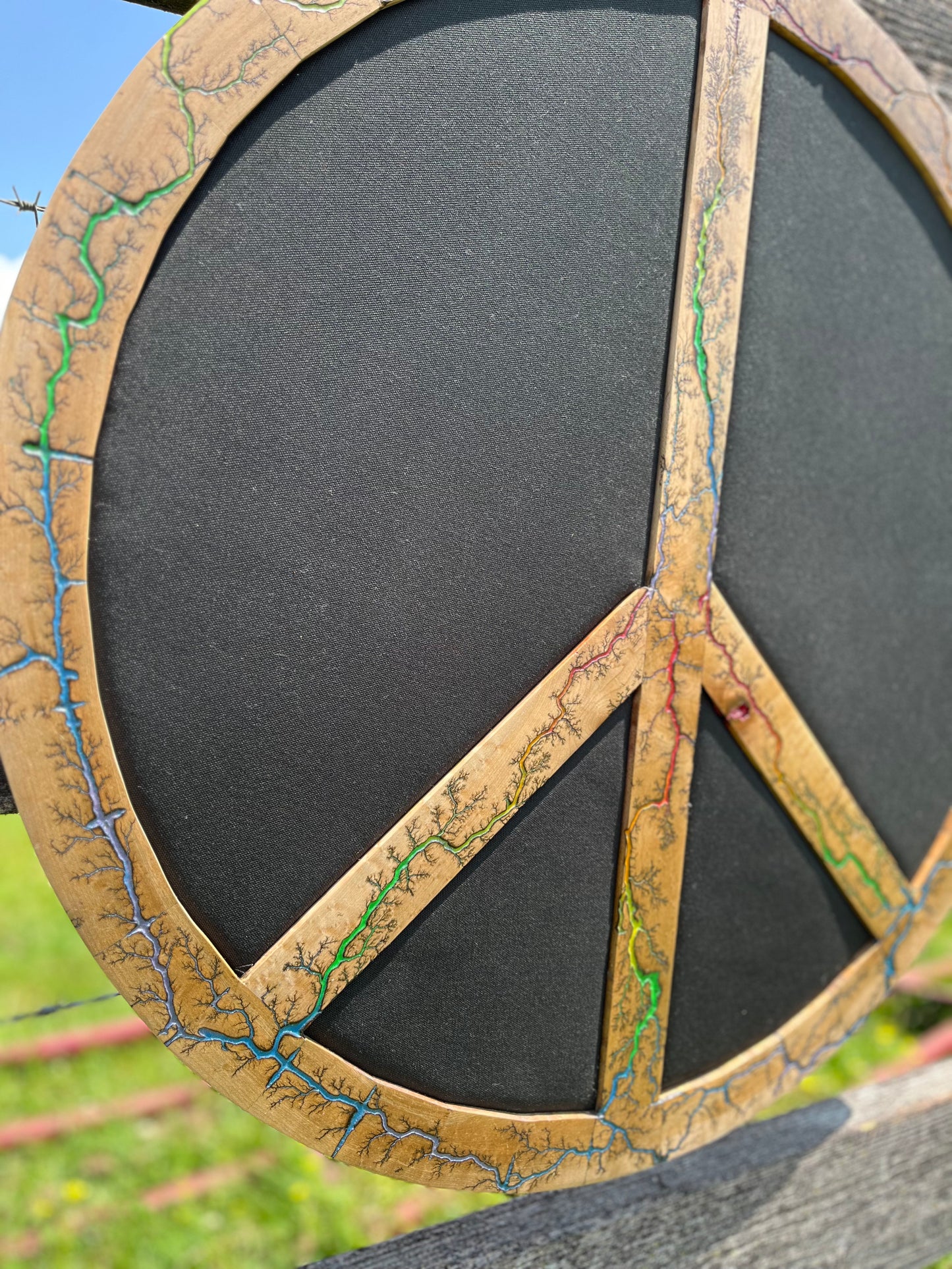 24” Rainbow Maple Peace Pinboard