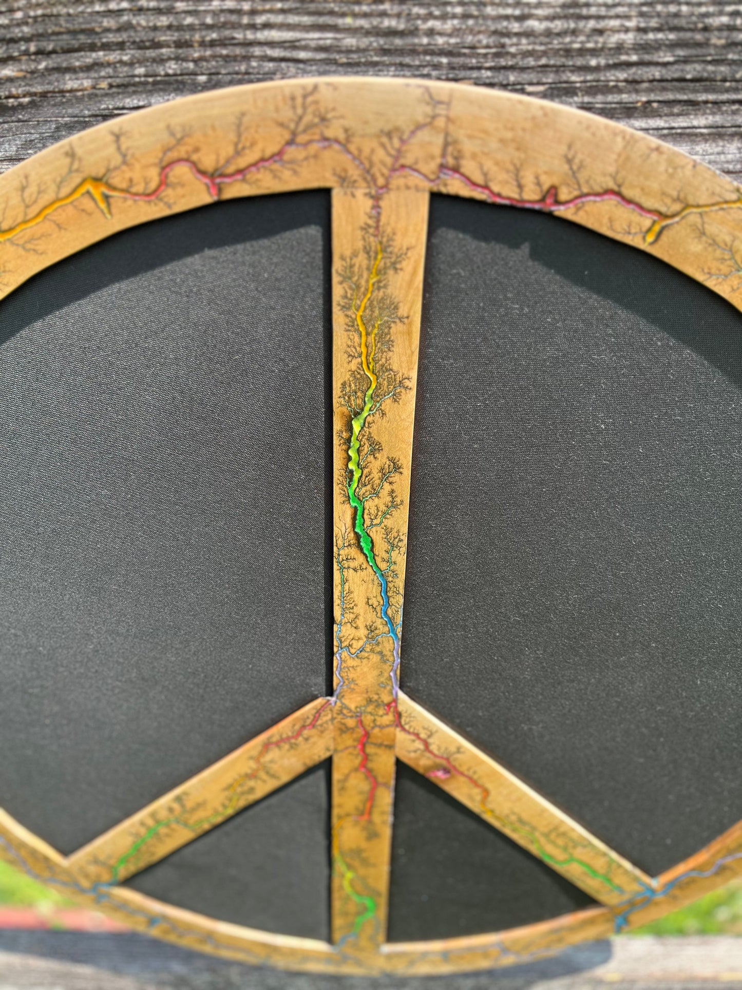 24” Rainbow Maple Peace Pinboard