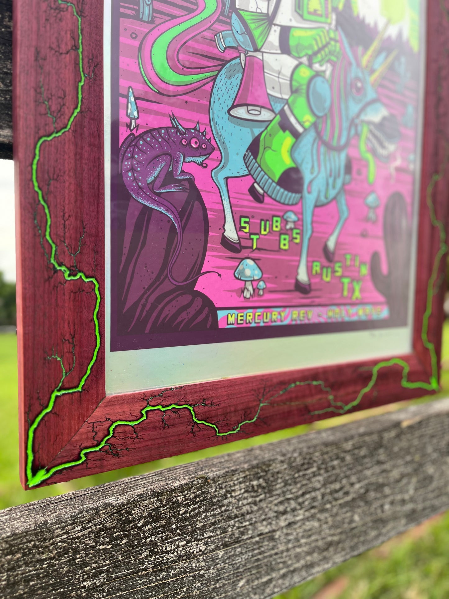 16x24 Lime Purple Heart with Flaming Lips poster