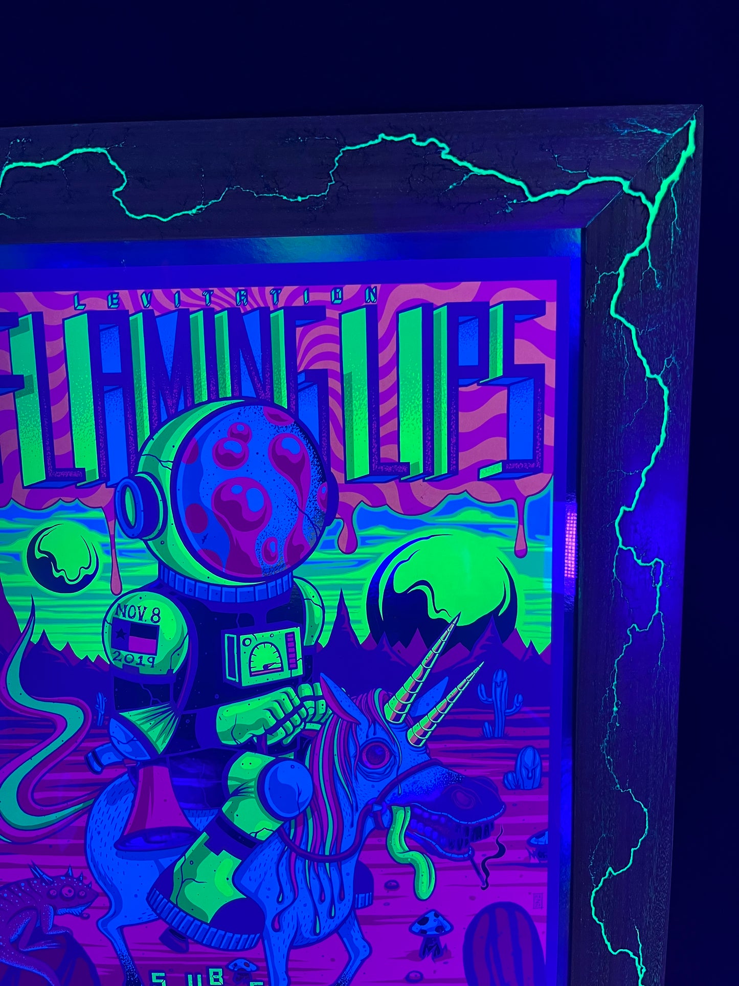 16x24 Lime Purple Heart with Flaming Lips poster