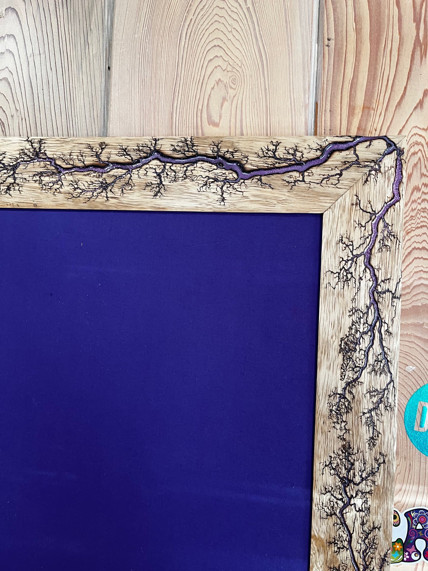 16x24 Purple on Purple, White Limba Pinboard